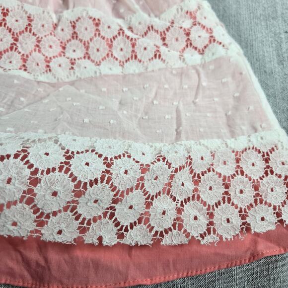 Penelope Mack Toddler Girls 2T Pink White Lace Spring Easter Floral Summer EUC - Picture 2 of 8